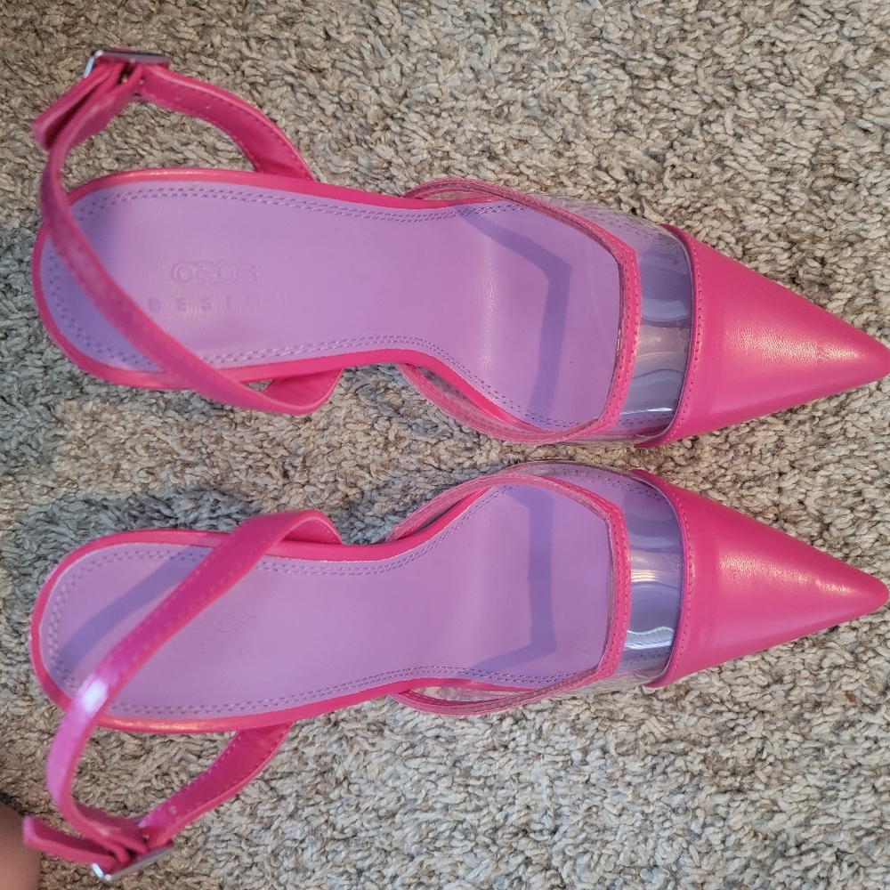 Hot Pink ASOS Slingback Heels